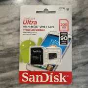 SanDisk Ultra 200GB Micro SDXC UHS-1 Card Premium Edition w/Adapter