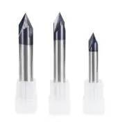 90-Degree Chamfer End Mill 3Flute Milling-Cutter Carbide Router Engineering-Tool