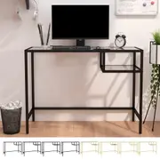 Computer Desk Tempered Glass Study Writing Table Desk Multi Colours vidaXL