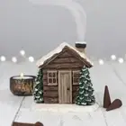 Cartoon Chimney Hut Decoration Delicate Incense Cone Burner Table Decor