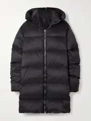 [Rick Owens] Rick Owens - + Moncler Cyclopic Oversized Hooded Appliquéd Quilted Shell Down Jacket - Black - 1 1 Black