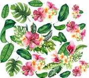 [Namly Design] Wallsticker - Leaves and Flowers
