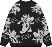 Dragon Sweater Boys - Creative Cartoon Year of The Dragon Pullover Sweater,Loose Casual Couple Slouchy Style Knit Sweater, Christmas Birthday Festival Birthday Borato