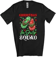 [Generic] Christmas in July Squad; Adorable Summer Vacation Hawaiian Flip Flops; Women Family Group Unisex T-Shirt
