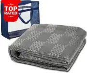 4x2.5M Picnic Blanket Outdoor Rug Camping Tarp UV Treated Carry Bag Grey