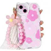 Compatible for iPhone 13 Case with Lovely Flower Bracelet Chain Cute Clear