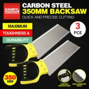 Handy Hardware [3PCE] Carbon Steel Backsaw, Tough and Durable, 35cm