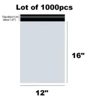Lot of 1000 (12"x16") Poly Mailer 2 Mil Shipping Mailing Packaging Envelope Bags