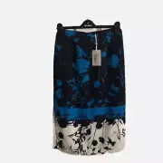Ted Baker London Women Selaah Dark- Blue Flat Front Split Maxi Skirt. Size 6 New