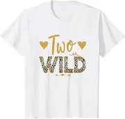 [X.Style] Kids 2nd Birthday Girl Second Birthday 2 Years Leopard Two Wild ds823 T-Shirt (S) White