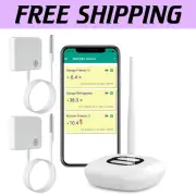 Remote WiFi Thermometer & Freezer Alarm with App Alerts & Data Export, 2 Sensors