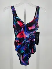Miraclesuit Fuego Flora Revele One Piece Swimsuit Colorful Print Stretch 6552919