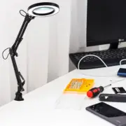 Magnifying Glass Table Light Desk Led Lamp Desktop Magnifier with Magnifyingr