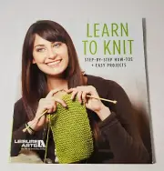 Leisure Arts LEARN TO KNIT Step-by-Step How-To's + Easy Projects #6122 Crafts