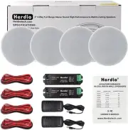 White 4 Inch Bluetooth Ceiling Speakers 2 Pair 320W Max Power (AU Plug)