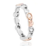 Clogau Silver & Rose Gold Tree of Life Topaz Ring
