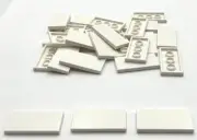 Lego 25 New White Tiles Flat Smooth 2 x 4 Parts