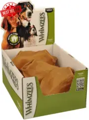 WHIMZEES Ear Dental Dog Treats, Bulk Box, Medium/Large (12-27Kg Dogs), Natural D