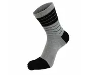 2 Pairs Mens Cotton Athletic Running Sports Socks Finger Toe Socks - Grey Black