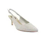 Womens Footwear Alan Pinkus Teagan Silver Fabric Pump