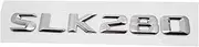SCPCKZETZN Car Tail Letter Stickers Rear Trunk Badge Emblem Fit for Mercedes Fit for Benz SLK55 SLK63 SLK200 SLK230 SLK250 SLK280 SLK300 SLK320 SLK350(SLK280-Silver)
