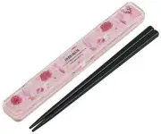 Skater Chopsticks chopstick case set 18cm Herbarium pink ABC3