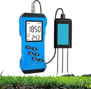 7 in 1 Soil Tester, High Accuracy Soil Fertility Meter, Nitrogen, Phosphorus, Potassium NPK Tester, PH,Temperature and Humidity, Nutrient Conductivity, EC Meter, for Fertility Test