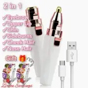 Electrical Brow Hair Remover and Ladies Shaver / USB Charging + Gift Earrings