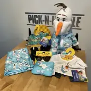 Build a Bear Olaf Set hat and shirt Sleeping Bag And Sleepwear Glasses Boots +