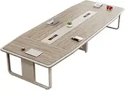 YQMHEZ Conference Table, Workstation Desk, Large Meeting Desk, Accommodates 4-6 People, Seminar Table, Boardroom Office Computer for Home Office, Meeting Room