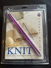 New Boye I Taught Myself to Knit Pocket Guide 6389 W/ Knitting Needles Sz 8