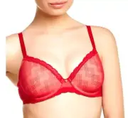 Natori 732065 Women's Underwire Bra Dark Red Combo Size 32C