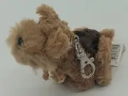 NWT Mini Yorkie Russ Dog Keyring Clip Keychain