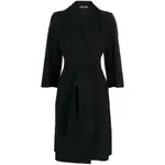 [Chiara Boni] Chiara Boni Saveria Belted Duster Coat S BLACK