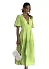 billy J Erin Dress In Lime Green Size 6 BNWT