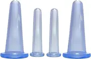 Set of 4 Cupping Face, Cupping Glasses Silicone Set, Cupping Silicone Cupping Heads, Faces Anti-Cellulite Cupping Device, Cupping Massager, Cellulite Cup Cupping Massage Tools