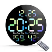Large Digital Wall Clock, Digital Clock Large Display with Seconds Precision ...