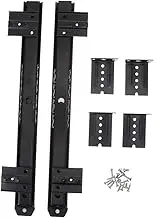 TEHAUX 1Pair Heavy Duty Steel Keyboard Drawer Slide Rails Low Noise Replacement Glides for Smooth Under Desk Installation Load Capacity Design for Use