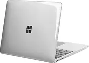 MOSISO Case Only Compatible with Microsoft Surface Laptop Go 3/2/1 12.4 inch 2023-2020 Release (Models: 2013 & 1943), Protective Plastic Hard Shell Case Cover, Crystal Clear