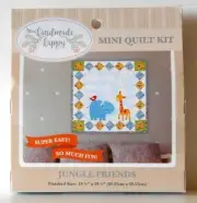 IT'S SEW SIMPLE! "JUNGLE FRIENDS" ANIMALS MINI QUILT KIT 19.5" BY 19.5" NIP"