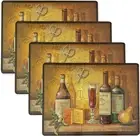 Cork Placemats Set of 4, Thick Cork Place Mats for Kitchen and Dining Tables, Ea