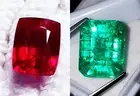 Natural Emerald & Ruby Loose Gemstone 8 to 10 Ct Mixed Pair Certified RM208