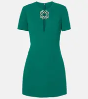 [Elie Saab] Elie Saab Embellished cady minidress AU 16 blue