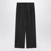 [Loulou Studio] Black Wide Pants With Drawstring 40 FR Black