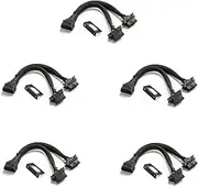 bbfly-B6 OBD II OBD2 16 Pin Splitter Extension 1x Male and 2X Female Extension Cable Adapter (1FT/30CM) (5 Pack)