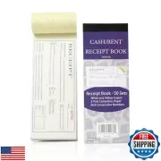 Cash and Rent Receipt Book - 50 Sets of Receipts - 2 Part Carbonless Paper -