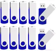 10 Pack 4 GB USB Flash Drive 4Gb Flash Drives Keychain Thumb Drive Swivel Memory