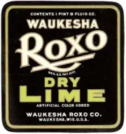 Original Unused Vintage Waukesha Roxo Dry Lime Soda Label Waukesha, Wisconsin