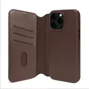 iPhone 15 Plus Compatible Case Cover With Folio Urbain Magnetic Leather Detachable Wallet - Coffee