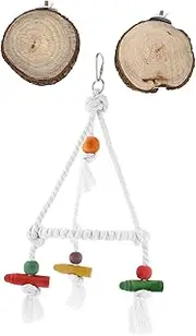 SEWOART 2Pcs Parrot Swing with Perch Stands Bird Cage Accessory for Cockatiels and Lovebirds Bird Swing and Perch Platform